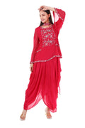 fuchsia pink Sharara Set