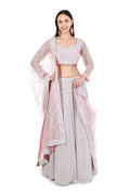 Baby Pink Swarovski Lehenga Set