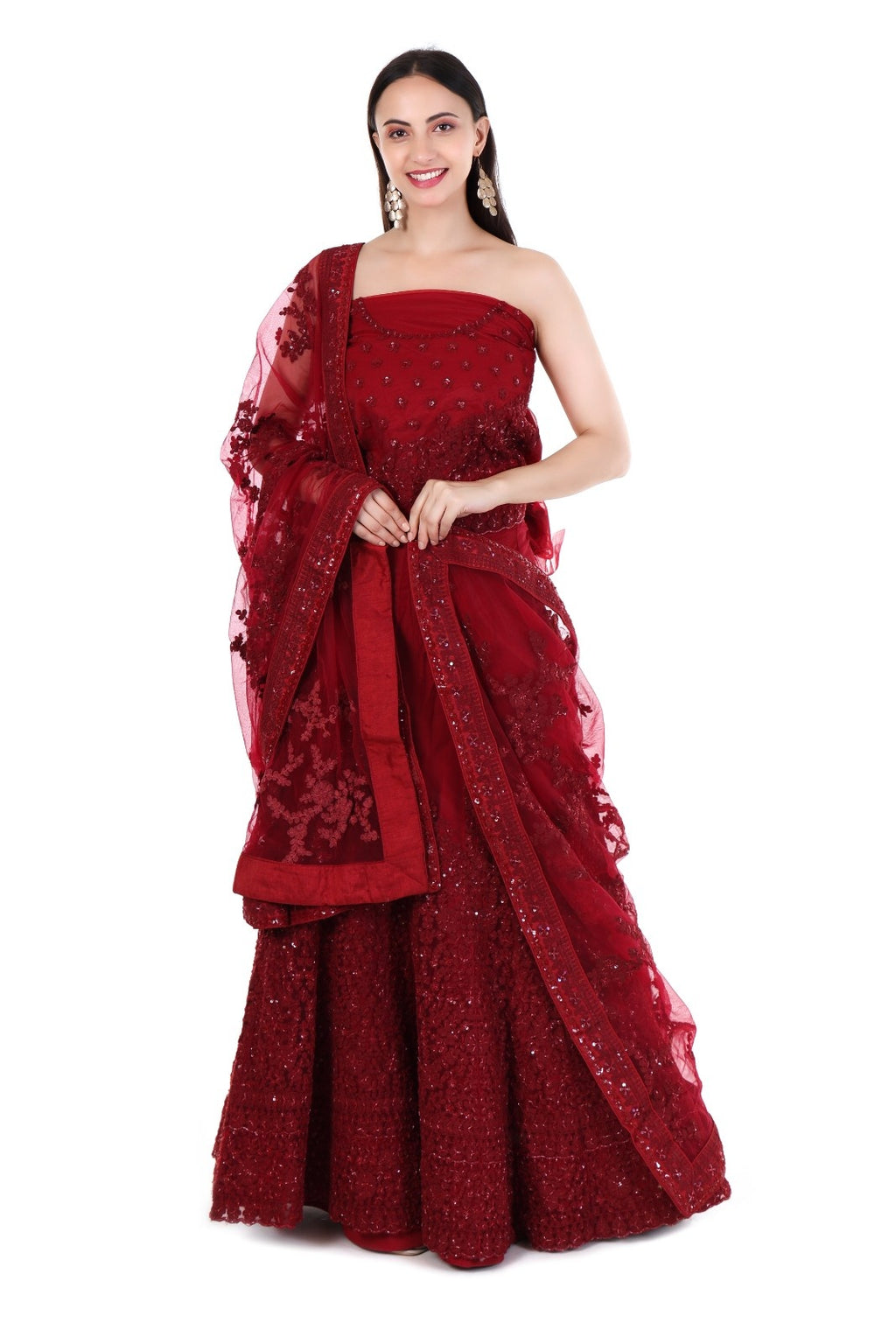 Maroon Lehenga Set