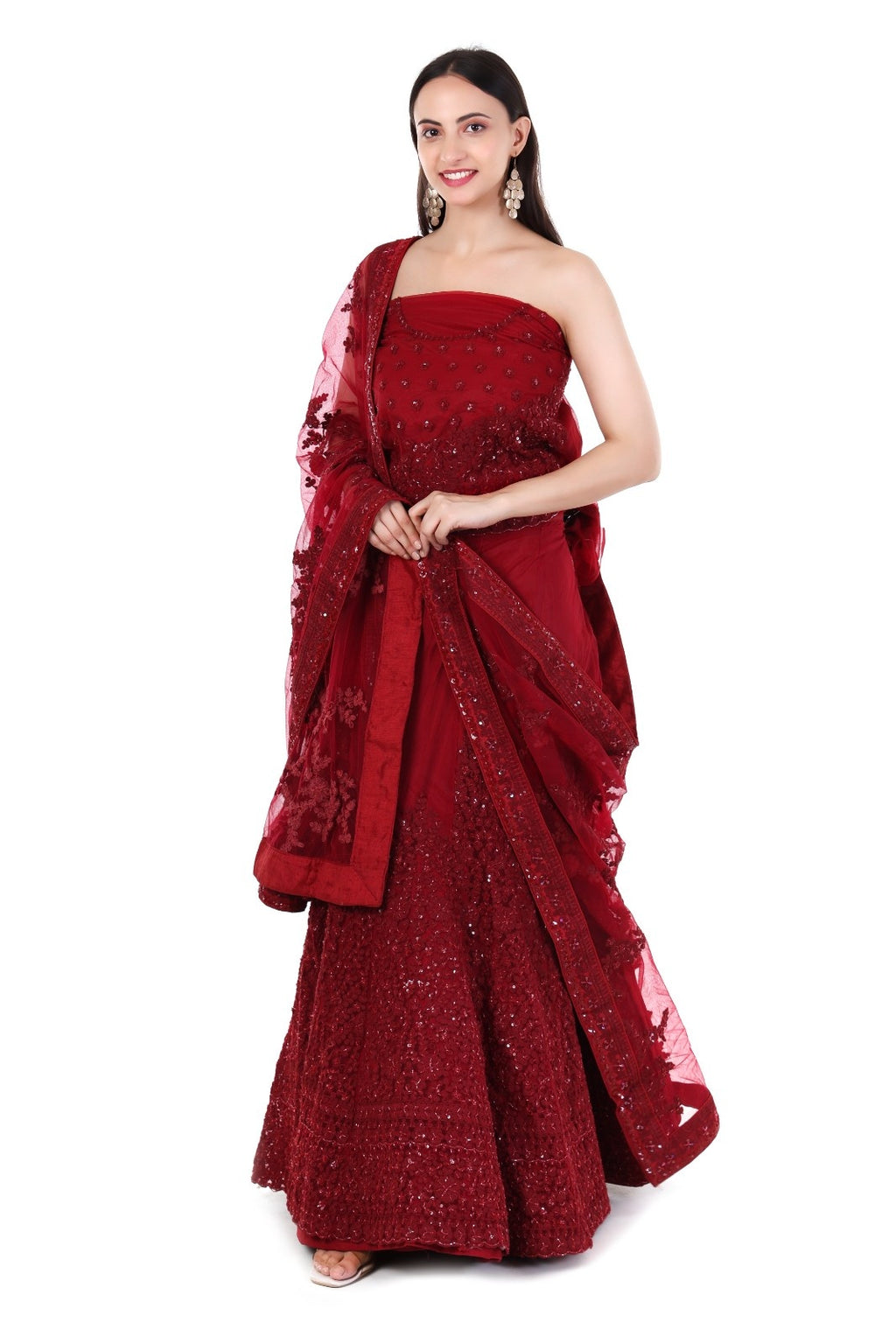 Maroon Lehenga Set