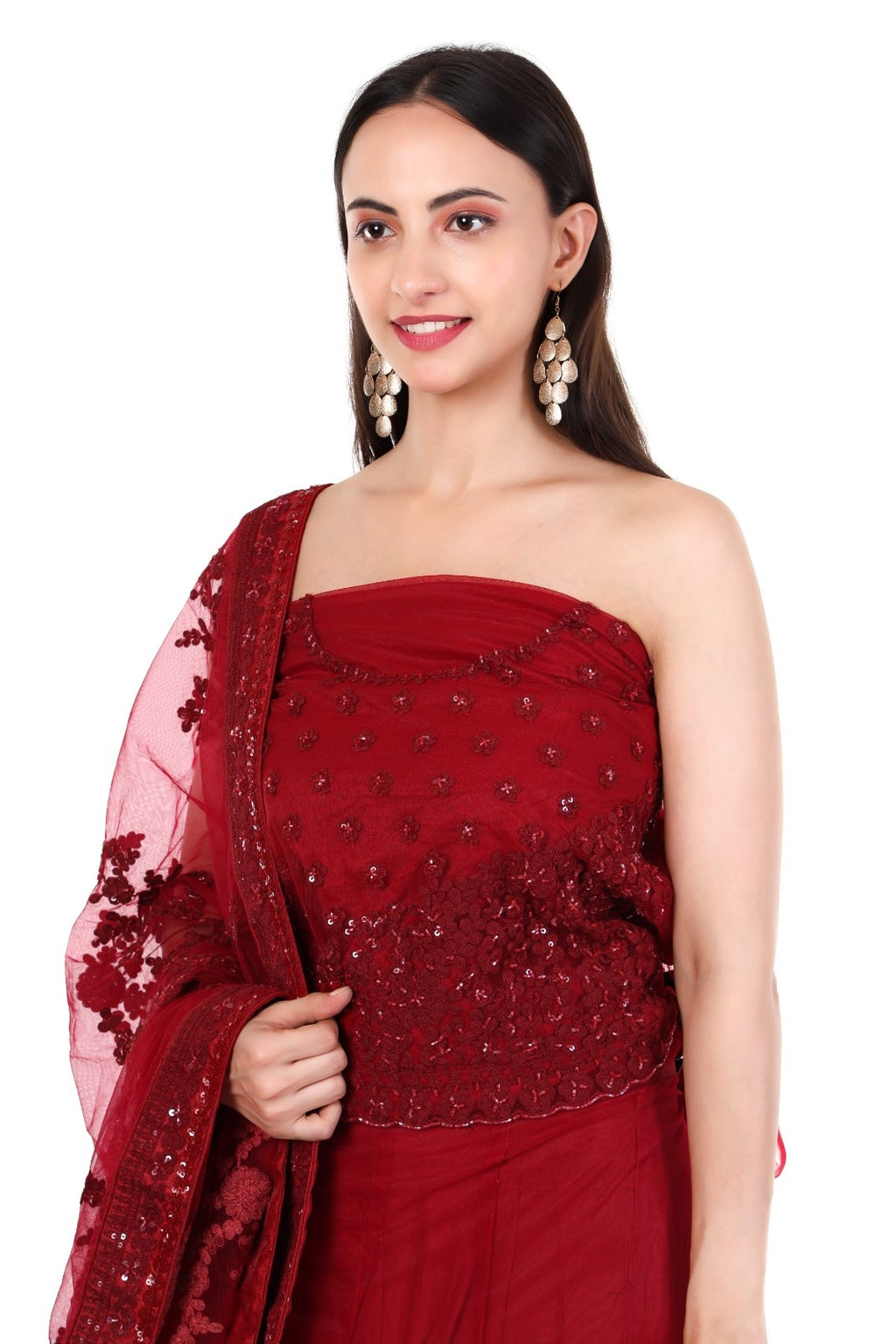 Maroon Lehenga Set