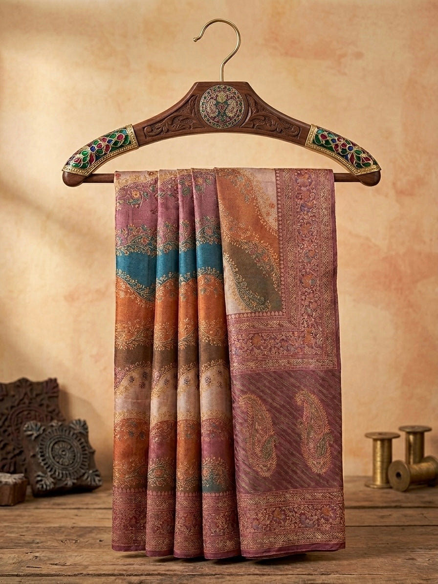 Multicolour Brocade Designer Saree