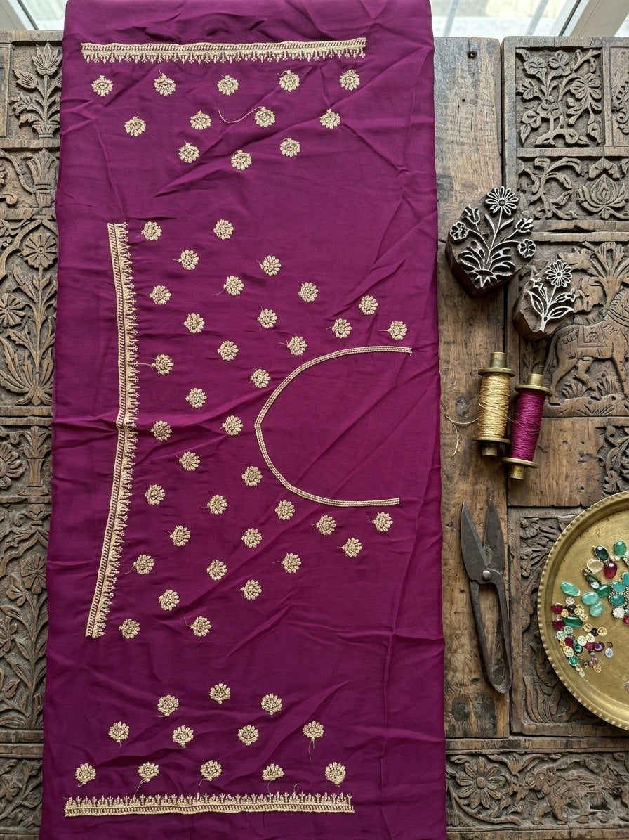Designer Purple Art Silk Saree