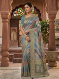 Woven Multicolor Brocade Saree