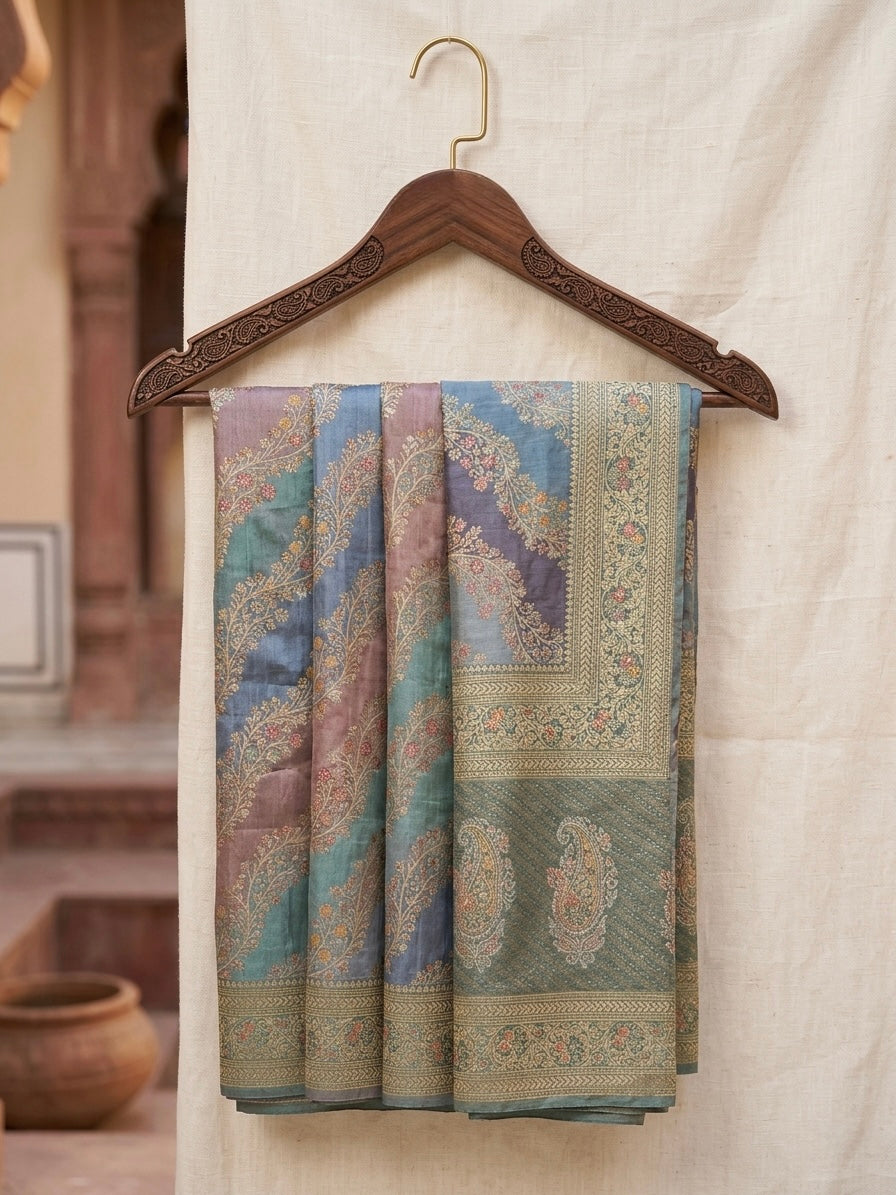 Woven Multicolor Brocade Saree