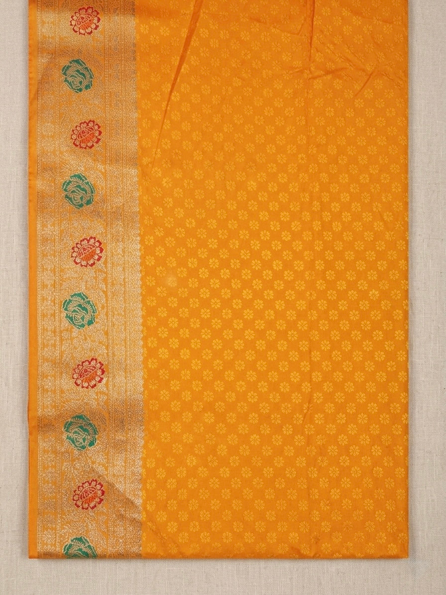 Woven Orange Art Silk Saree