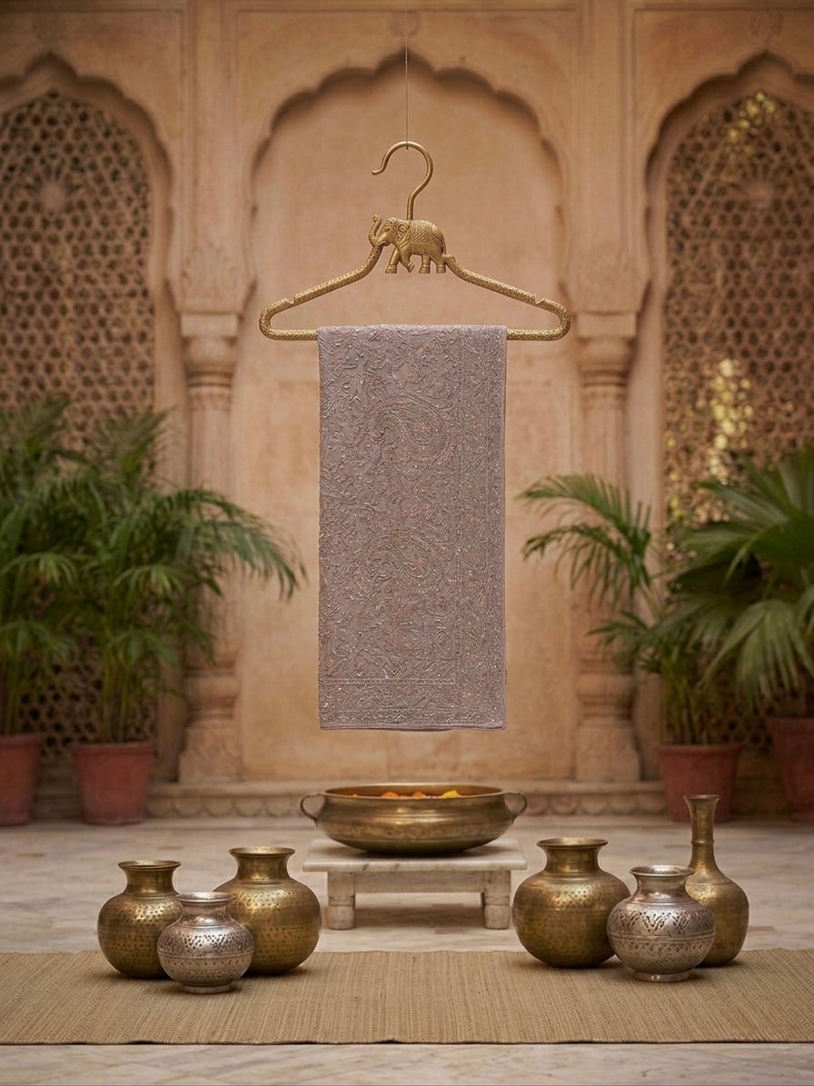 Elegant Lavender Tissue Saree