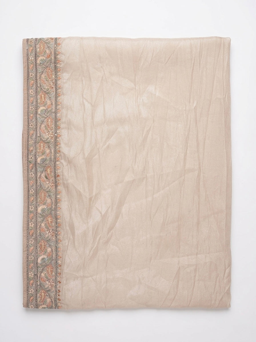 Elegant Lavender Tissue Saree