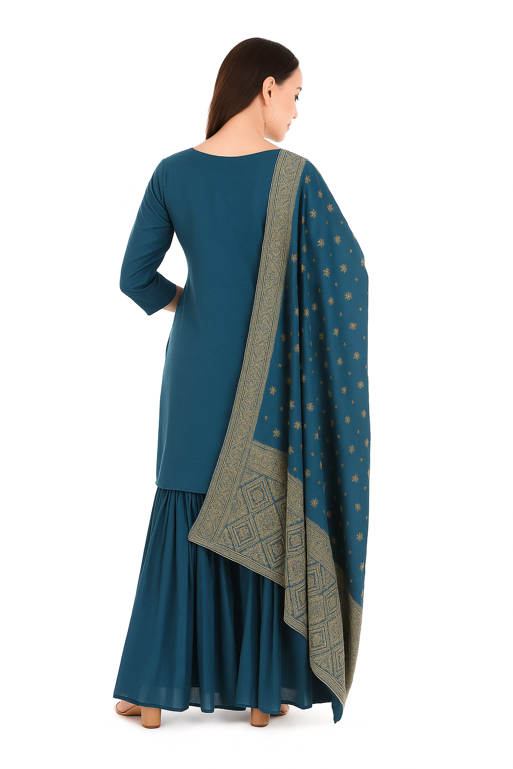 Navy Kurta Set with Dupatta