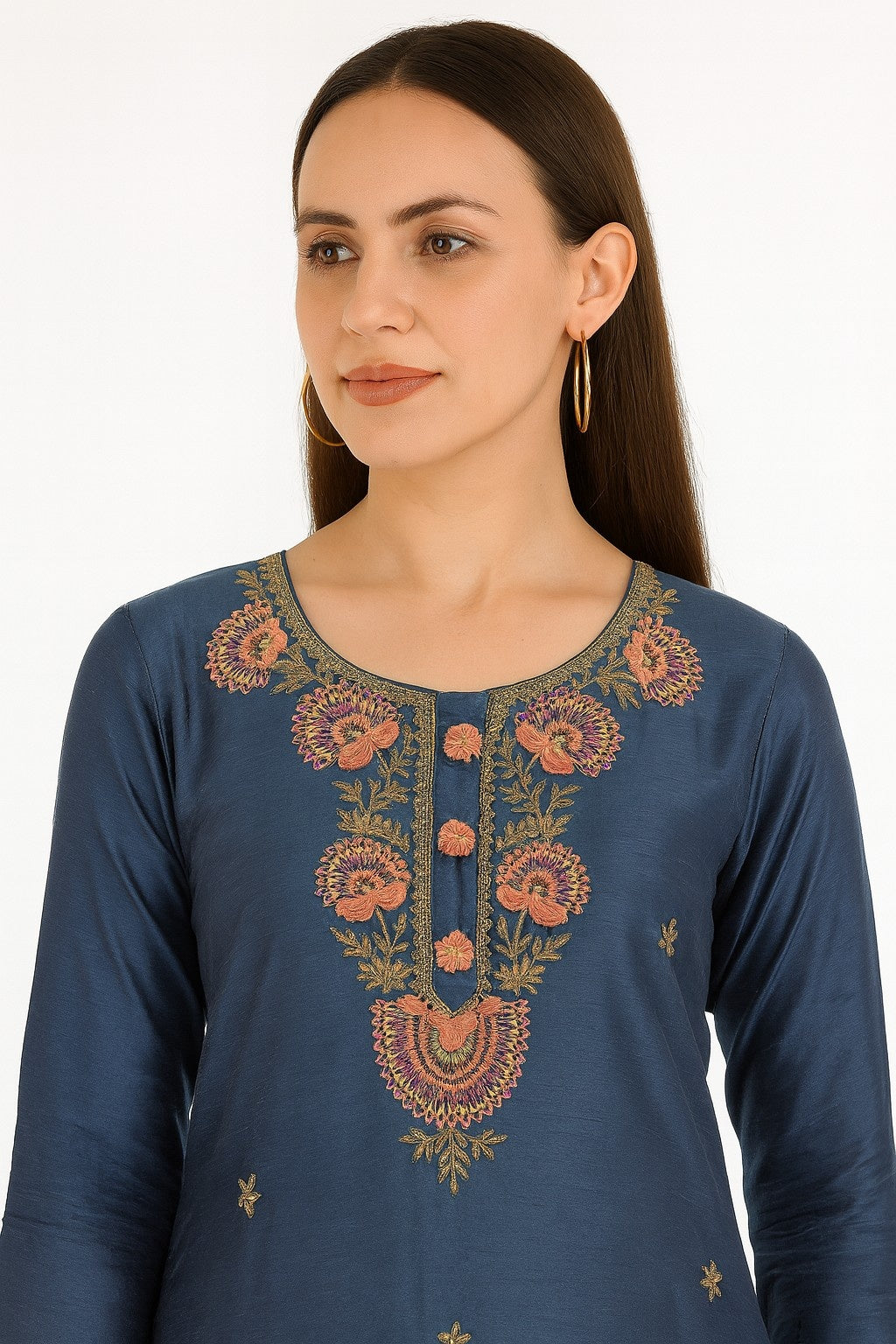 Navy Kurta Set with Dupatta
