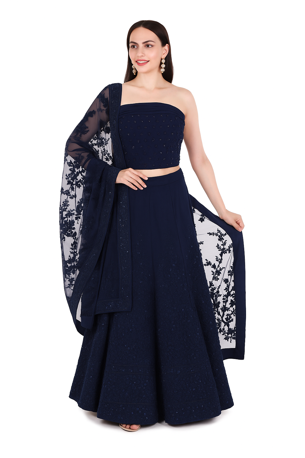 Navy Lehenga Set