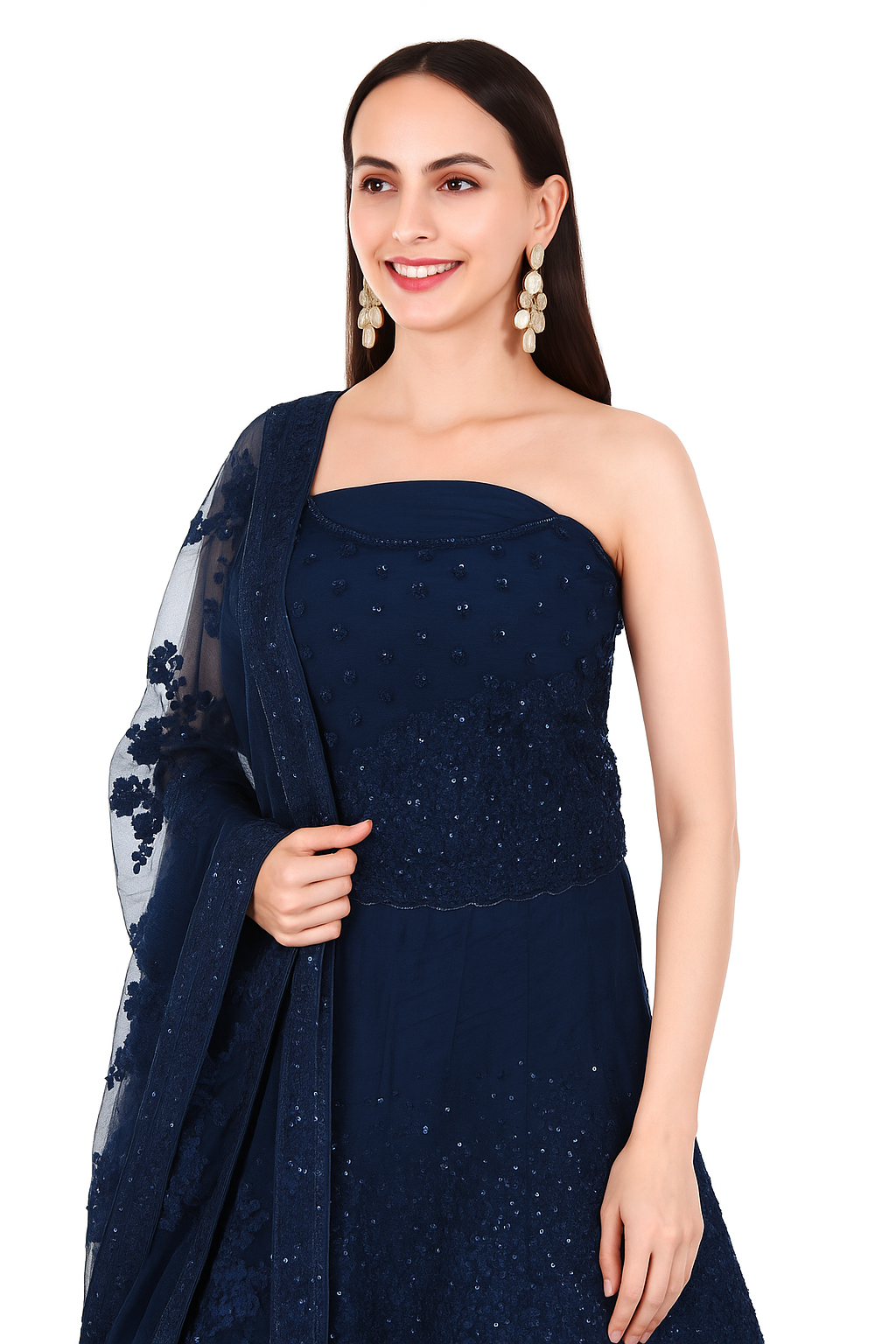 Navy Lehenga Set