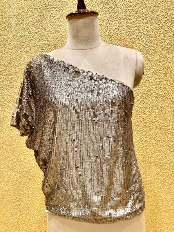 Brown One Shoulder Top