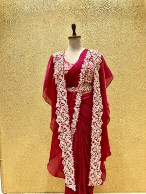 Pink Ready to Wear Saree