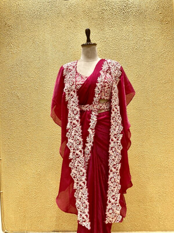 Pink Ready to Wear Saree
