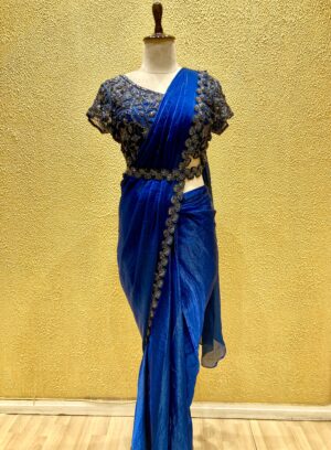 satin ready to wear saree