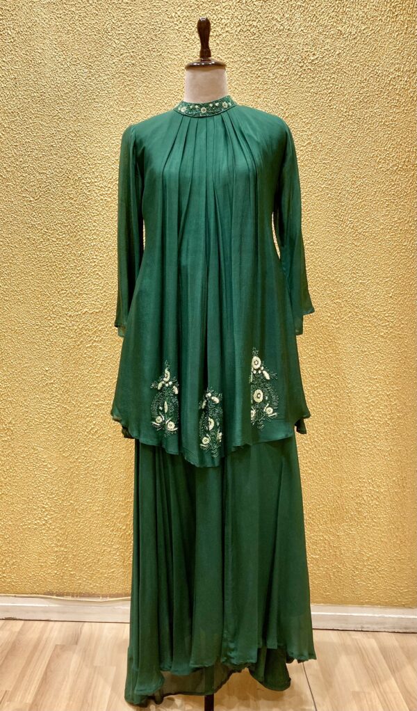 bottle green dress