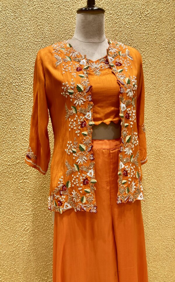 Vibrant Orange Three Piece Set Women - Image 4