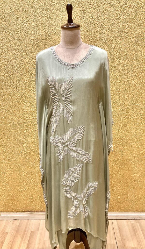 Elegant Embellished Free Size Kaftan Suit Set for Women - Image 2