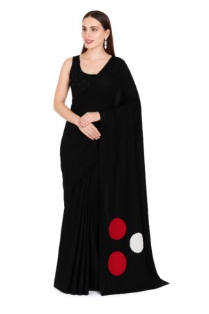 Black Embroidered Saree